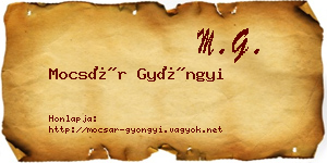 Mocsár Gyöngyi névjegykártya