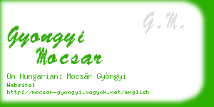 gyongyi mocsar business card
